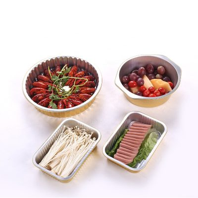 Microwavable fast food baking trays container (2)