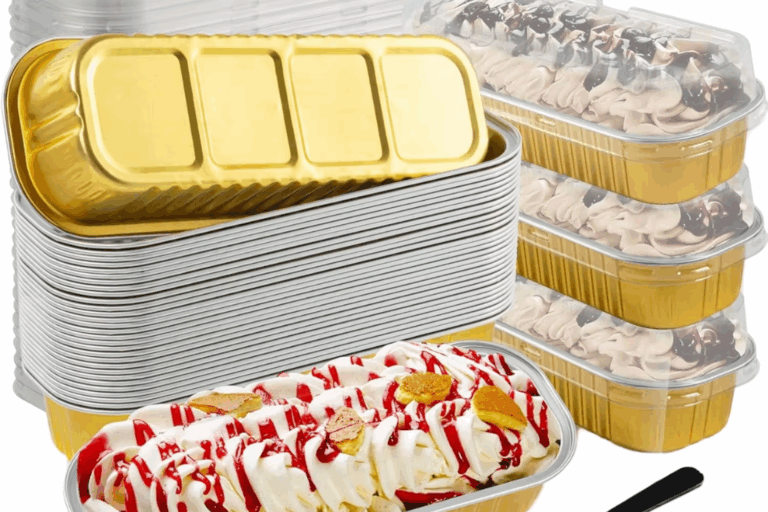100 Pack Mini Loaf Pans with Lids for Cake and Cupcake Baking