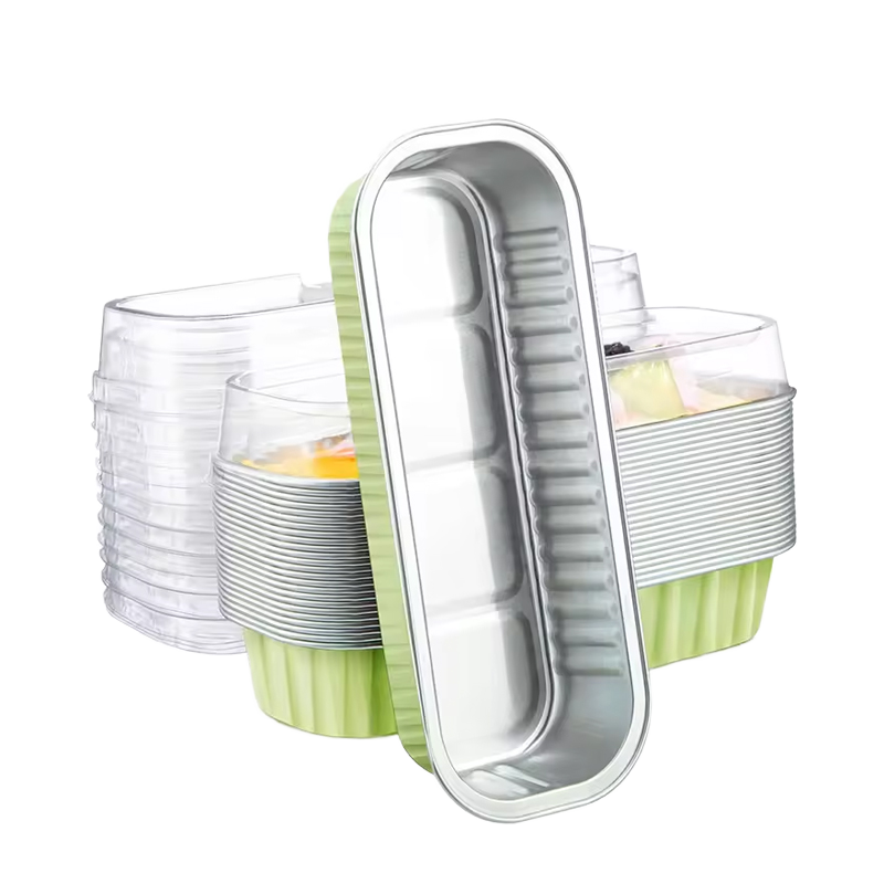 100 Pack Mini Loaf Pans with Lids for Cake and Cupcake Baking
