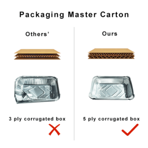 Aluminium Foil Tray with Lid for Food Packaging and Catering