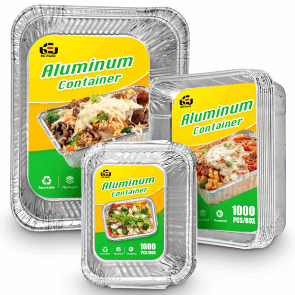 Aluminium Foil Tray with Lid for Food Packaging and Catering