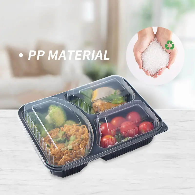 Custom Leakproof Plastic Food Containers with Clear Lids for Meal Prep