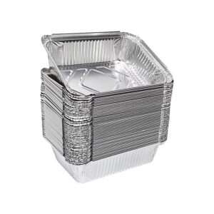  Custom Size Disposable Aluminum Foil Lunch Box with Lid for Takeout