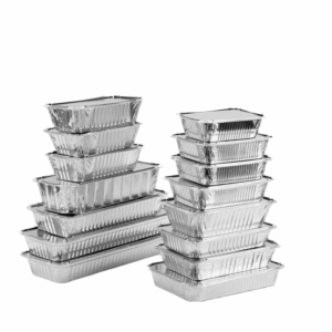  Custom Size Disposable Aluminum Foil Lunch Box with Lid for Takeout
