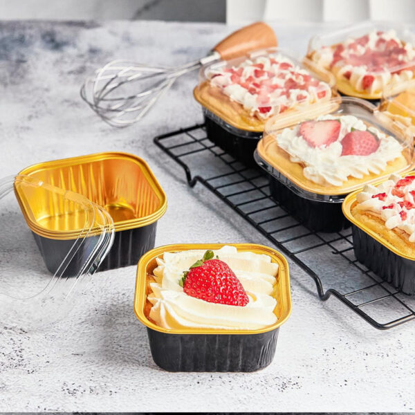 Disposable Food Grade Aluminium Foil Container Rectangle Tray Box Cup for Takeaway Packaging (2) Disposable Food Grade Aluminium Foil Container | Takeaway Packaging Tray Box