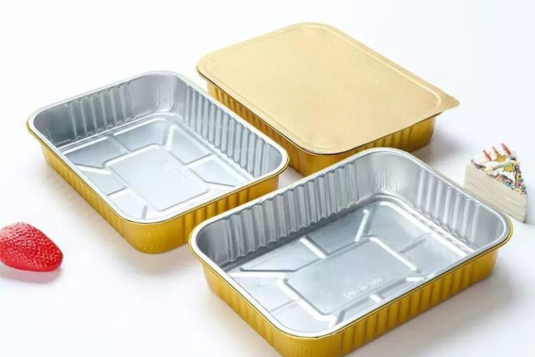 Disposable Food Grade Aluminum Foil Containers with Lids for Food Packaging