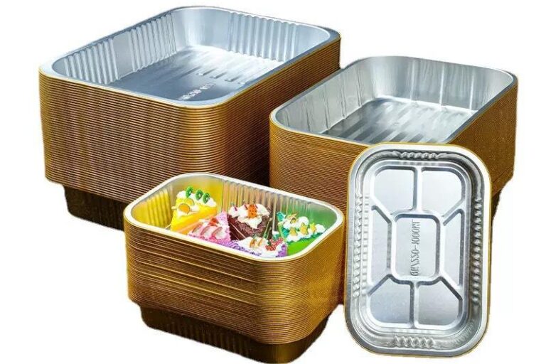Disposable Food Grade Aluminum Foil Containers with Lids for Food Packaging