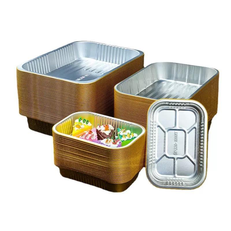 Disposable Food Grade Aluminum Foil Containers with Lids for Food Packaging