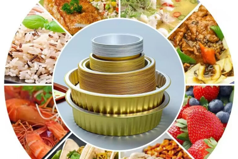 Disposable Food Grade Aluminum Foil Containers with Lids for Food Packaging