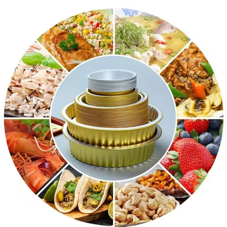 Disposable Food Grade Aluminum Foil Packaging Box Containers with Lids Food Packing Foil Pan (4) Disposable Food Grade Aluminum Foil Containers with Lids for Food Packaging