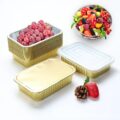 Disposable Food Grade Aluminum Foil Containers with Lids for Food Packaging