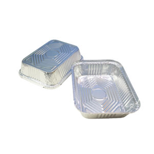  Silver Disposable Aluminium Foil Tray with Lid for Takeaway and Food Packing