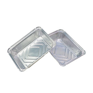  Silver Disposable Aluminium Foil Tray with Lid for Takeaway and Food Packing