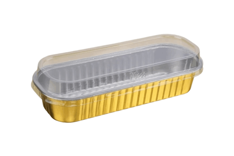 High Quality 200ml Colorful Rectangular Aluminium Foil Baking Container