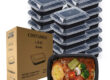 Microwave Safe Plastic Meal Prep Food Container with Transparent Lid