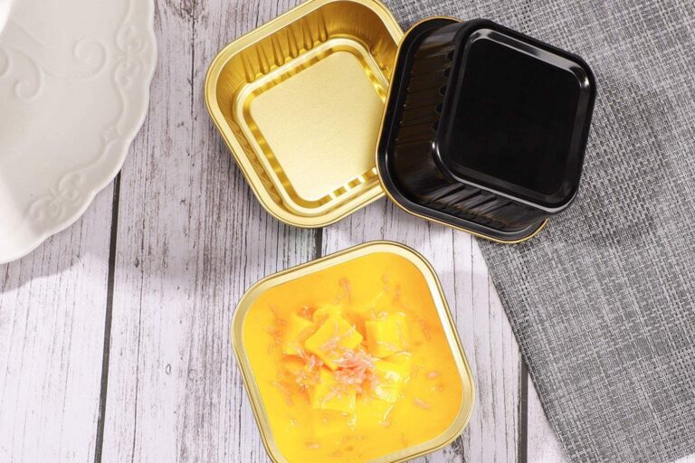 180ml Black Mini Cake Pans with Lids | Disposable Aluminum Foil Cupcake Tins