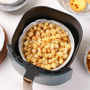Round Disposable Aluminium Foil Baking Trays for Air Fryer and Oven