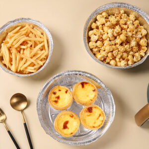Round Disposable Aluminium Foil Baking Trays for Air Fryer and Oven