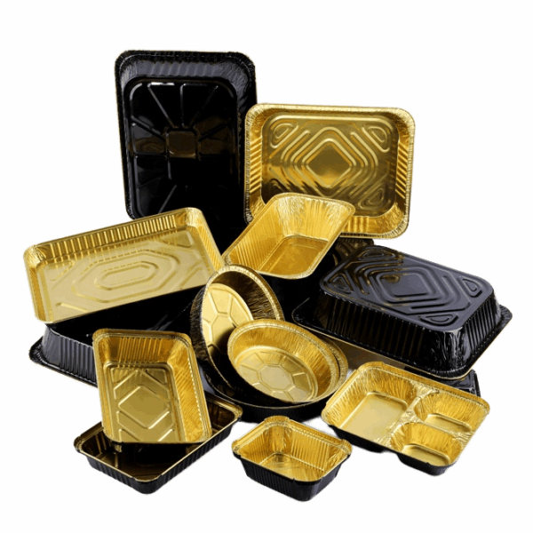 750ml Disposable Aluminium Foil Takeout Pan with Flat Plate Lid