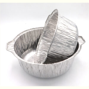 Thickened Round Aluminum Foil Container with Lid for Takeout and Picnic