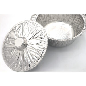 Thickened Round Aluminum Foil Container with Lid for Takeout and Picnic